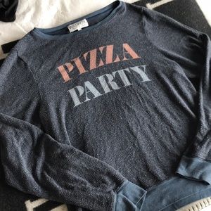 Wildfox “Pizza Party” Baggy Beach Jumper